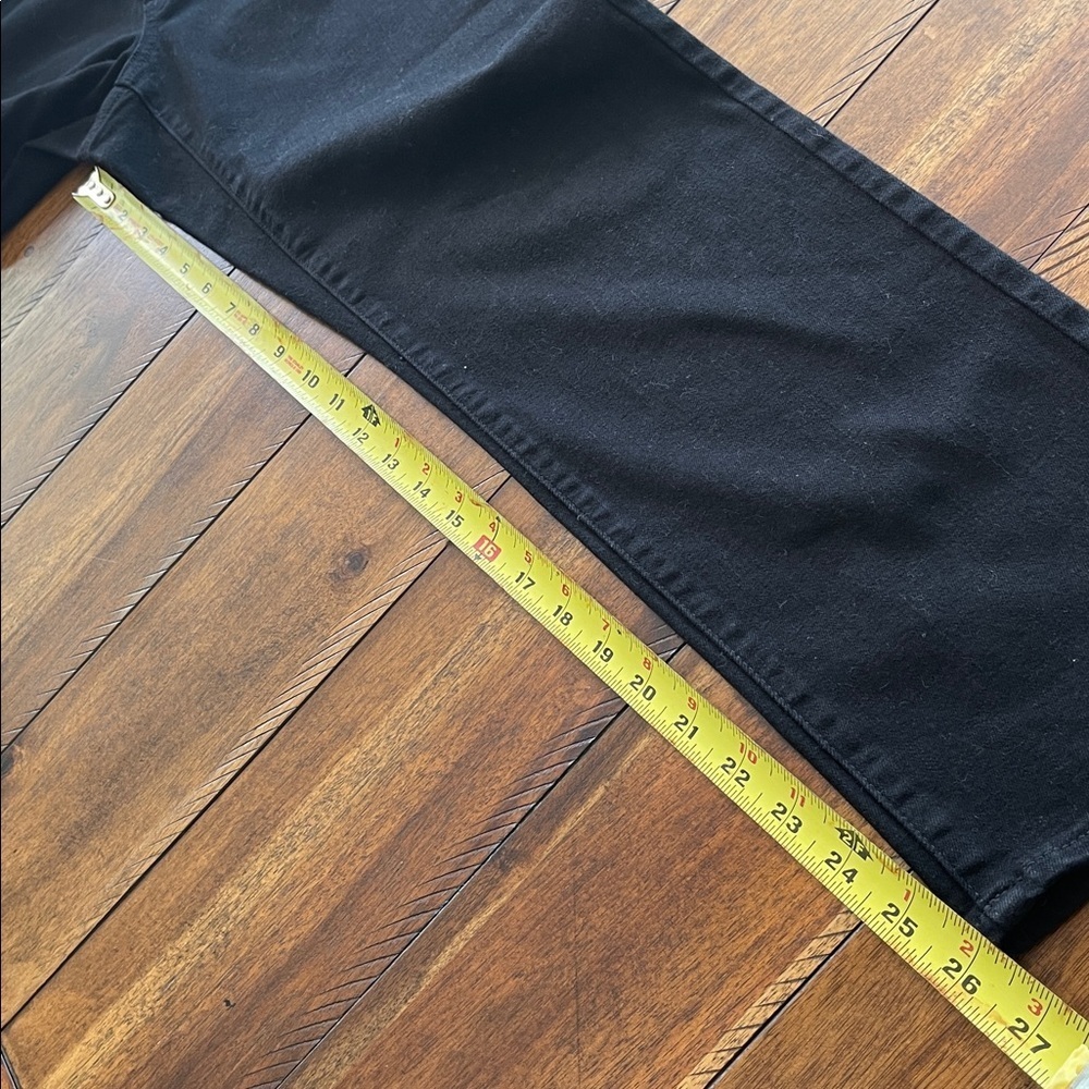 2 Universal Thread black high rise slim straight denim jeans size 4/27S & 4/27R - Picture 12 of 16